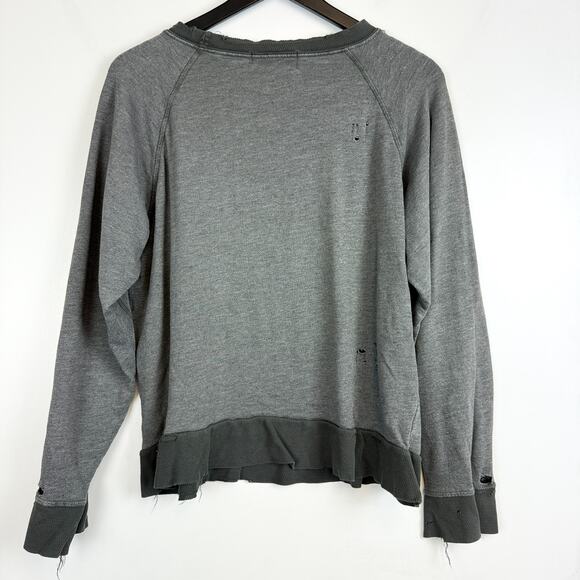 Wildfox Island Addict Distressed Sweatshirt Gray - M - Picture 8 of 10